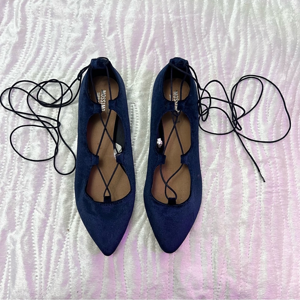 NWOT Mossimo Supply Co. Women's Blue Lace-Up Flats